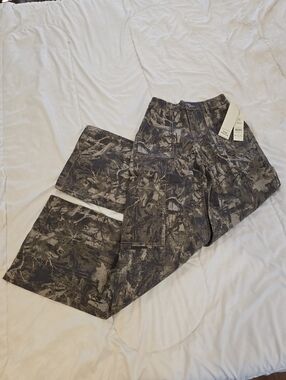 No Boundaries Womens NWT Cargo Wide Leg Pants High Rise Camo Size 00